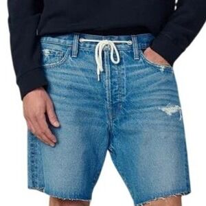 Joes Jeans Mens Florence Denim Shorts $198 Drawstring Distressed Raw Hem 300 NEW